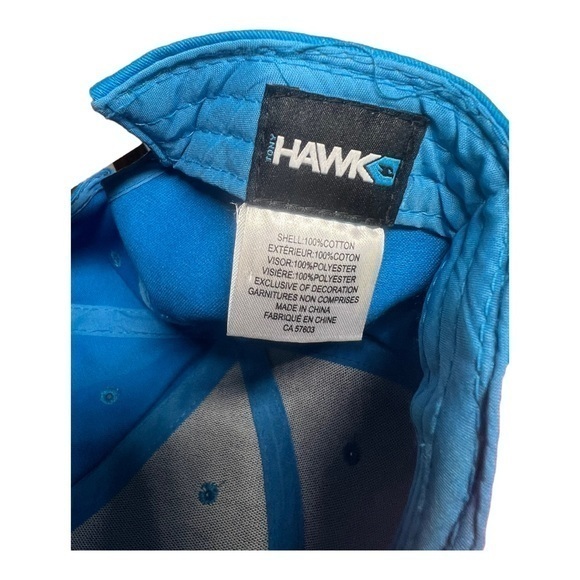 Tony Hawk Adjustable Hat with Leather Patch Skateboard Pattern on Bill - Picture 4 of 4